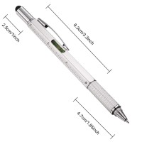 8 Pcs Gift Pen For Men 6 In 1 Multitool Tool Pen Screwdriver Pen With Ruler Levelgauge Ballpoint Pen Pen Refills Fathers Chr