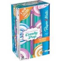 Paper Mate 1984556 Flair Candy Pop Stick Porous Point Pen 07Mm Assorted Inkbarrel 36Pack