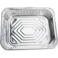 Genuine Joe Halfsize Disposable Aluminum Pan Cooking Serving Disposable Silver Aluminum Body 100 Carton