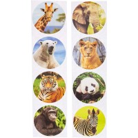 1000 Count Stickers Assorted Designs Sticker Roll Zoo Animals