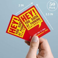 Antgiftshop You Parked Like An Idiot Business Cards Bad Parking Cards 50 Fun Designs For A Funny Gag Gift Or Prank 35 X 2 In