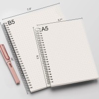 Ahgxg Dotted Journal Spiral Notebook 2Pack Bullet Dot Grid Journal Large B5 With Transparent Hardcover Wirebound Notebook 1