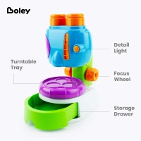 Boley My First Microscope Kit Stem Science Learning Microscope For Kids With Binocular Viewer And Realistic Butterfly Toys E