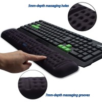 Brila Upgraded Ergonomic Keyboard Wrist Rest Support Cushion Pad  Comfy Soft Memory Foam Gel Padding Non-Slip Large Keyboard Wrist Hand Elbow Palm Support Pad For Office Work & Pc Gaming