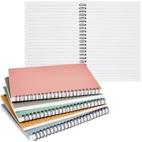 Paper Junkie 5 Pack Spiral Journal Small Notebooks Bulk 6 X 8 With 120 Lined Pages For Work Students School Writing 5