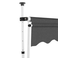 vidaXL Manual Retractable Awning 787 Anthracite 143688