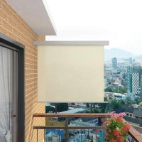 vidaXL Balcony Side Awning Multifunctional 56x787 Cream 143715