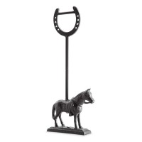 Horse And Horseshoe Doorstop