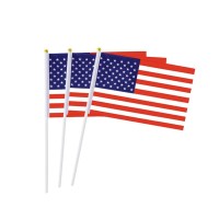 American Flag Usa Hand Held Small Mini Stick Flags Decorations Us 4Th July Flags For Party Olympics Festival Parades Parties Dec