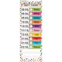 Teacher Created Resources Confetti 14 Pocket Daily Schedule Pocket Chart 13 X 34