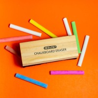 BAZIC Chalkboard Eraser Wood Felt Blackboard Whiteboard Erasers Cleaner Dustless Duster for Teacher Kids Office Classroom 24P