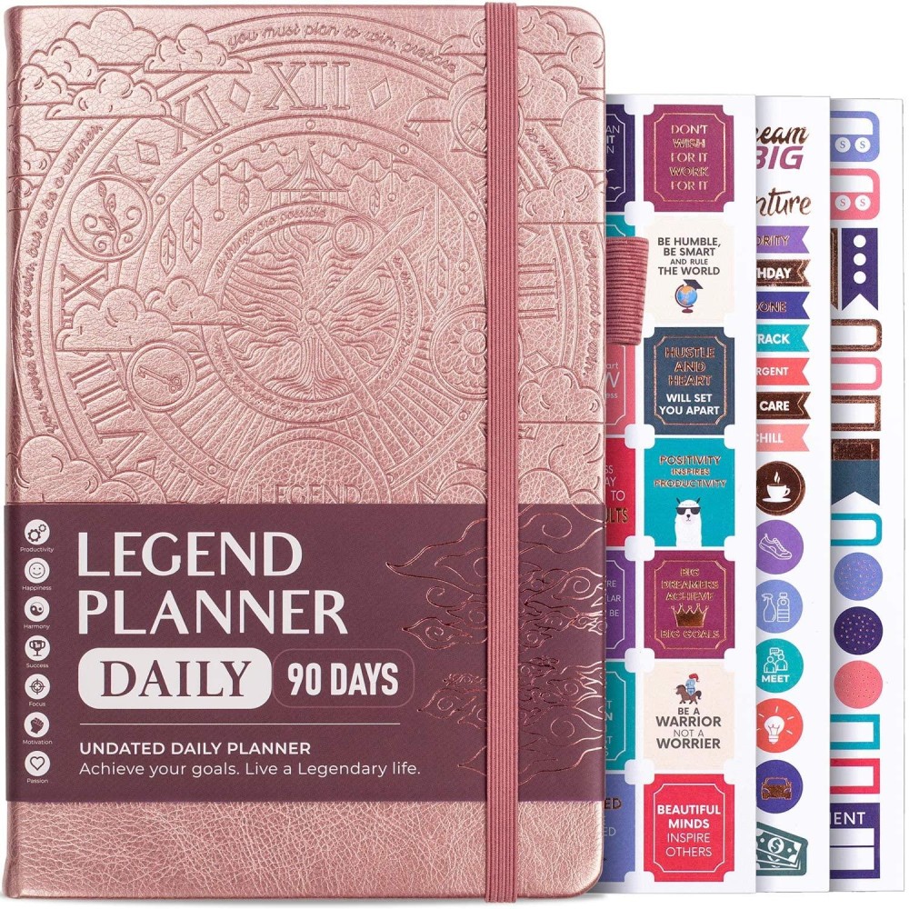 Legend Planner Daily For 3 Months Undated Monthly Weekly Daily Planner To Hit Goals Organizer Productivity Journal A5 R