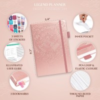 Legend Planner Daily For 3 Months Undated Monthly Weekly Daily Planner To Hit Goals Organizer Productivity Journal A5 R