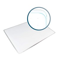 Viztex Glacier Polar White Multipurpose Grid Glass Dry Erase Board 24 X 36