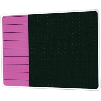 Viztex Glacier Soft Violet Jet Black Plan Grid Glass Dry Erase Board 17 X 23