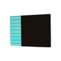 Floortex Viztex Glacier Magnetic Glass Dry Erase Board Plan Grid 17 X 23 Light Tealjet Black Fcvgm1723Tp