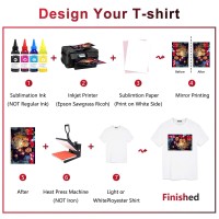 Sublimation Paper 100 Sheets 85 X 11 Inches 125Gsm For Any Inkjet Printer With Sublimation Ink Epson Sawgrass Heat Transfer