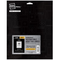 Avery Permatrack Destructible Asset Tag Labels 34 X 112 320 Labels 60529