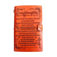 To Granddaughter Leather Journal I Will Always Be With You Refillable Paper 79X47 Best Gift For Christmas Graduation B