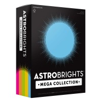 Astrobrights Mega Collection Colored Paper Brilliant 5Color Assortment 625 Sheets 24 Lb89 Gsm 85 X 11 More Sheet