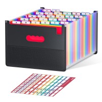 Thinktex 26 Pockets Expanding File Folder Upright Coverless Az Colorful Tabs Larger Capacity Accordion Folder Lettera4 S