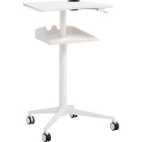 Safco Active Collection Vum Mobile Workstation 253 x 198 x 478 2 Shelves Finish White