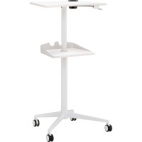 Safco Active Collection Vum Mobile Workstation 253 x 198 x 478 2 Shelves Finish White