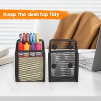 Magnetic Pencil Holder Extra Strong Magnets Mesh Marker Holder Perfect For Whiteboard Refrigerator And Locker Accessories 1