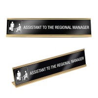 The Office Dunder Mifflin Name Plate Assistant To The Regional Manager Desk Name Plate By Justfunky