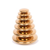 Tickit Sensory Reflective Buttons Gold Set Of 7 Ages 0M Mirrored Discs For Babies And Toddlers Sensory Stacking Toy