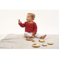 Tickit Sensory Reflective Buttons Gold Set Of 7 Ages 0M Mirrored Discs For Babies And Toddlers Sensory Stacking Toy