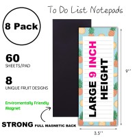 8 Large Magnetic Notepads Big Notepads For Grocery List Shopping List Todo List Reminders Strong Magnetic Back Memo Pads