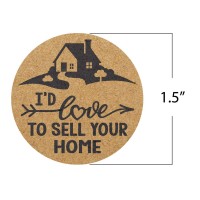 Round 15 Kraft Paper Stickers Roll Of 500 Id Love To Sell Your Home