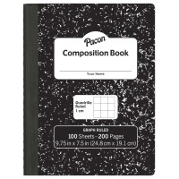 Pacon Composition Book 934 X 712 Inches 1 Cm Grid Ruled 100 Sheets