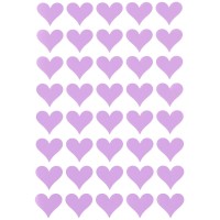 Royal Green 19Mm 34 Inch Heart Shape Pastel Purple Cute Valentines Sticker Crafting Seals Decorative Label 200 Pack