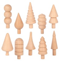 Tickit Woodland Trees Set Set Of 10 For Ages 10M Wooden Trees For Kids 10 Different Shapes Loose Parts Wooden Toys Fo