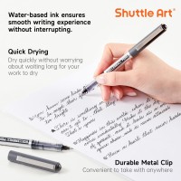 Shuttle Art Rollerball Pens 25 Pack Black Fine Point Roller Ball Pens 05Mm Liquid Ink Pens For Writing Journaling Taking Note