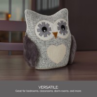 Elements Decorative Polyester Owl Door Stopper Gray