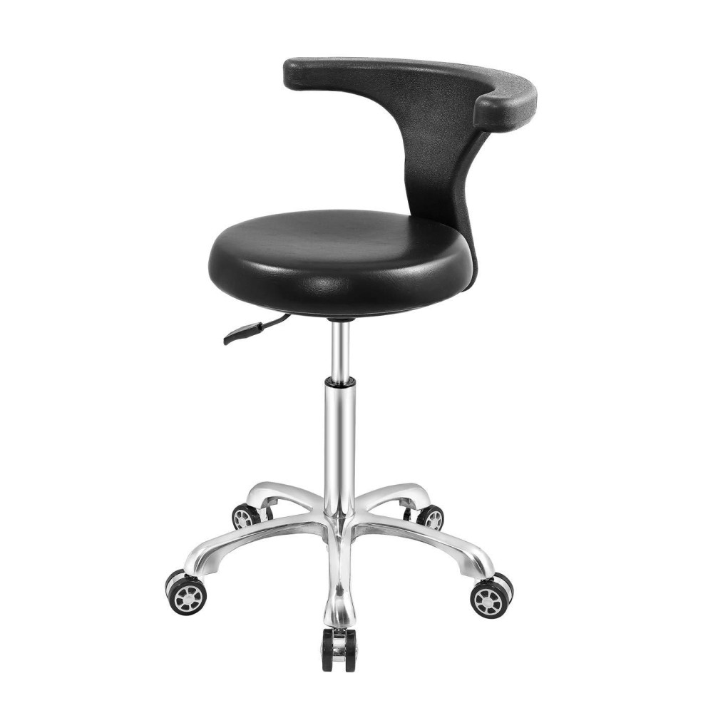 Nazalus Rolling Stool Task Chair Drafting Adjustable With Wheels And Backrest Heavy Duty For Office Kitchen Medical Dentist Shop