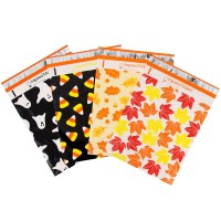 Inspired Mailers Fall Poly Mailers 10X13 Variety Pack Of 4010 Each Candy Corn Halloween Ghosts Fall Foliage Autumn Leaves