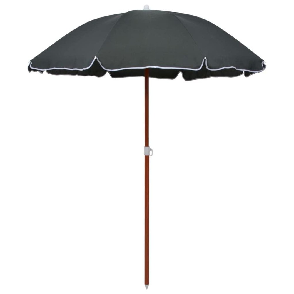 vidaXL Anthracite Outdoor Parasol with UVProtective AntiFade Fabric and Sturdy Steel Pole Perfect Sun Shade 709