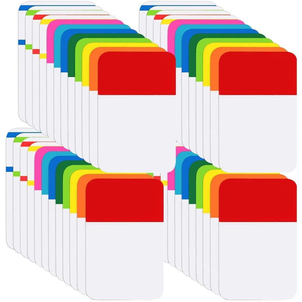 Kicnic File Index Tabs 1 Inch Sticky Flags 960 Pcs Colored Page Markers Self Adhesive Repositionable Note Tabs For Documents