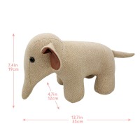 Interior Door Stopper Fabric Doorstops Decorative Elephant Lover Gift Creamy White