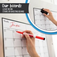 Cinch Magnetic Dry Erase Calendar Chores Chart For Kids Bundle For Fridge 2 Boards Included 17X12 6 Fine Tip Markers L