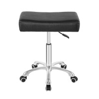 Nazalus Rolling Swivel Stool Height Adjustable With Wheels Heavy Duty For Office Home Desk Counter Salon Black Black Without