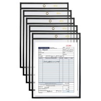 Better Office Products Shop Ticket Holders 9 X 12 Inches Both Sides Clear Stitched Black Edge Trim 25 Pack