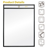 Better Office Products Shop Ticket Holders 9 X 12 Inches Both Sides Clear Stitched Black Edge Trim 25 Pack