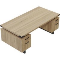 Safco Mirella Free Standing Desk Top with Modesty Panel 72 x 30 x 16 Top Box Drawers Material Particleboard Finis