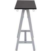 Safco Spark Teaming Table Standingheight Base Powder Coated Silver Base 4225 Height Assembly Required Silver