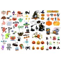 Seasonstorm Halloween Ghost Pumpkin Monster Decoration Autocollant Stationery Scrapbooking Planner Sticker Cute Travel Toy Paper